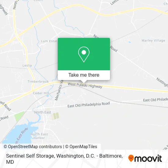 Sentinel Self Storage map