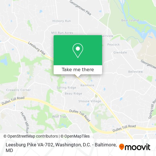Mapa de Leesburg Pike VA-702
