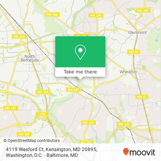 4119 Wexford Ct, Kensington, MD 20895 map