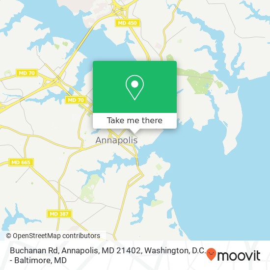 Mapa de Buchanan Rd, Annapolis, MD 21402