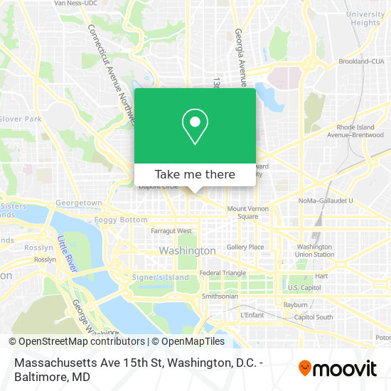 Mapa de Massachusetts Ave 15th St