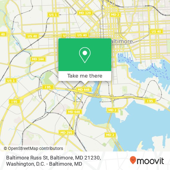 Baltimore Russ St, Baltimore, MD 21230 map