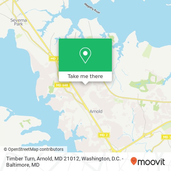 Mapa de Timber Turn, Arnold, MD 21012