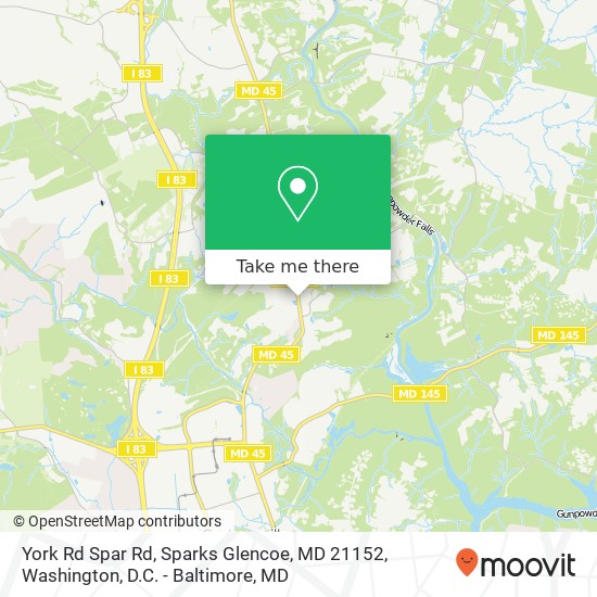 York Rd Spar Rd, Sparks Glencoe, MD 21152 map
