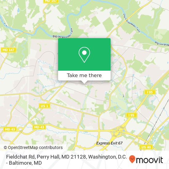 Mapa de Fieldchat Rd, Perry Hall, MD 21128