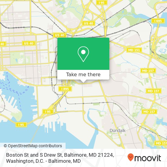 Boston St and S Drew St, Baltimore, MD 21224 map