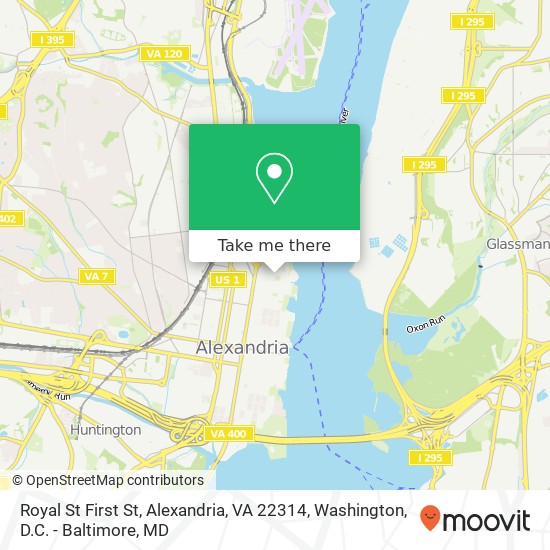 Mapa de Royal St First St, Alexandria, VA 22314