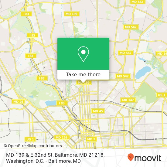 Mapa de MD-139 & E 32nd St, Baltimore, MD 21218