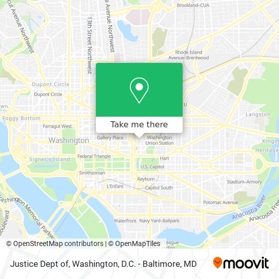 Justice Dept of map