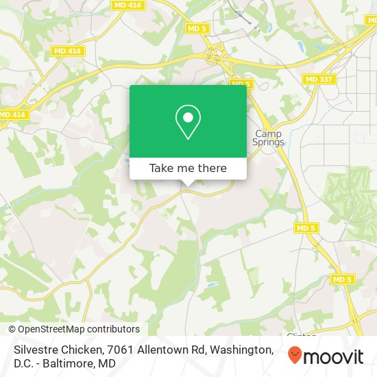 Mapa de Silvestre Chicken, 7061 Allentown Rd