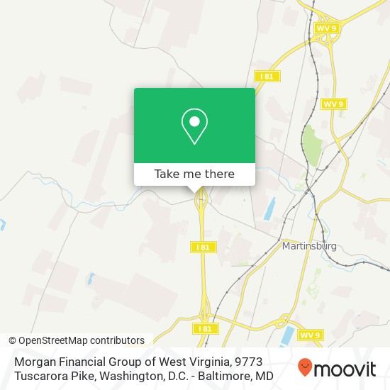 Mapa de Morgan Financial Group of West Virginia, 9773 Tuscarora Pike