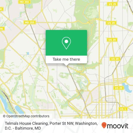 Telma's House Cleaning, Porter St NW map