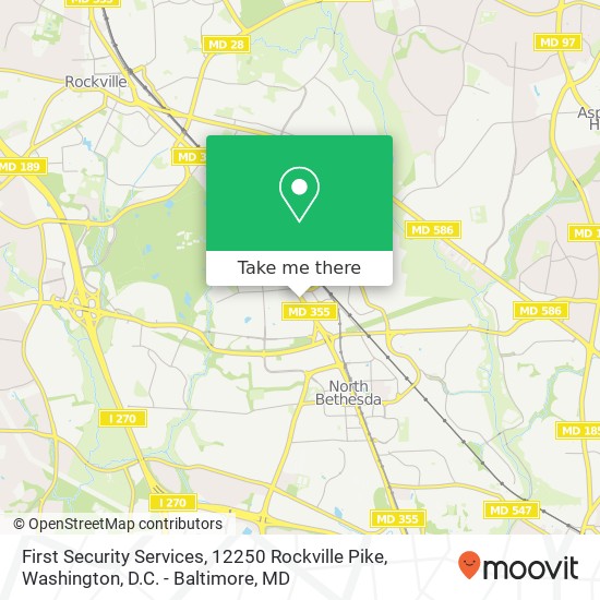 Mapa de First Security Services, 12250 Rockville Pike