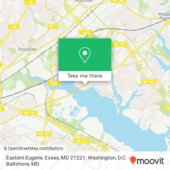 Eastern Eugene, Essex, MD 21221 map