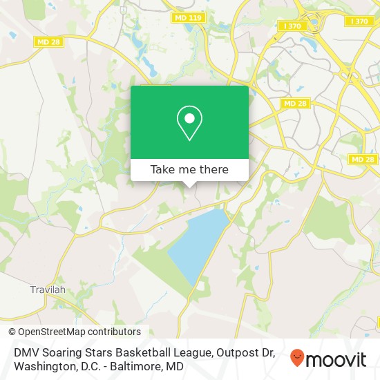 Mapa de DMV Soaring Stars Basketball League, Outpost Dr