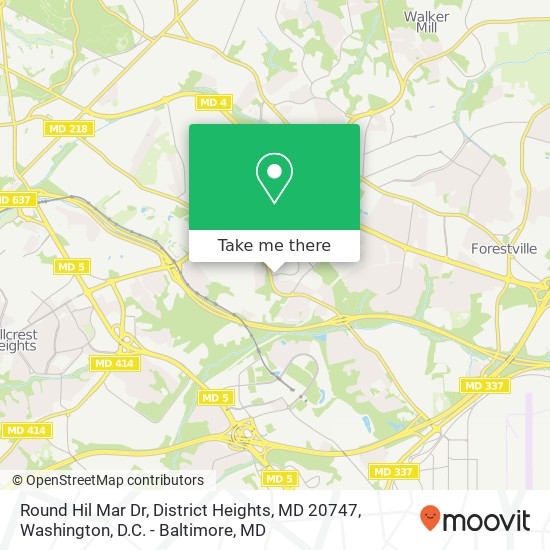 Round Hil Mar Dr, District Heights, MD 20747 map