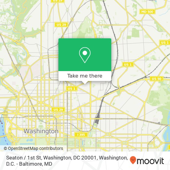 Mapa de Seaton / 1st St, Washington, DC 20001