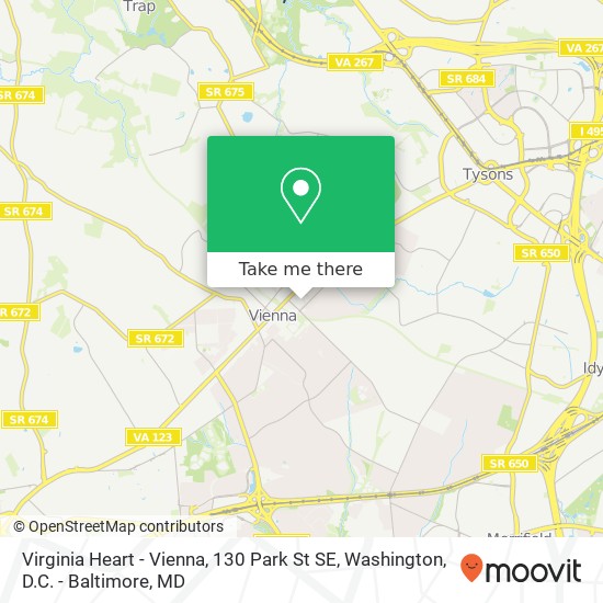 Virginia Heart - Vienna, 130 Park St SE map