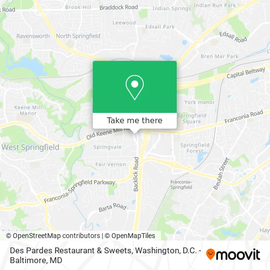 Mapa de Des Pardes Restaurant & Sweets