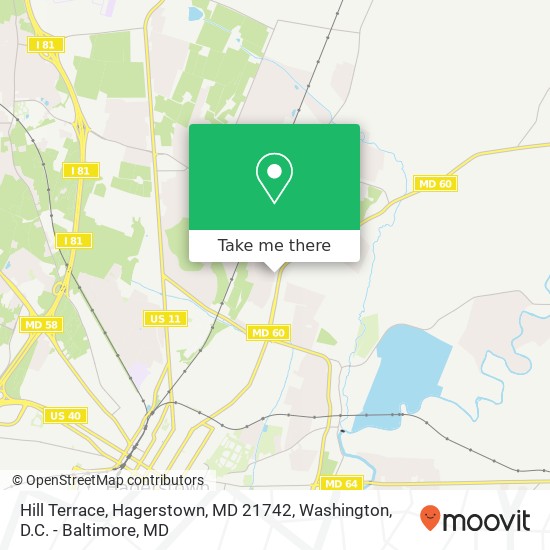 Mapa de Hill Terrace, Hagerstown, MD 21742