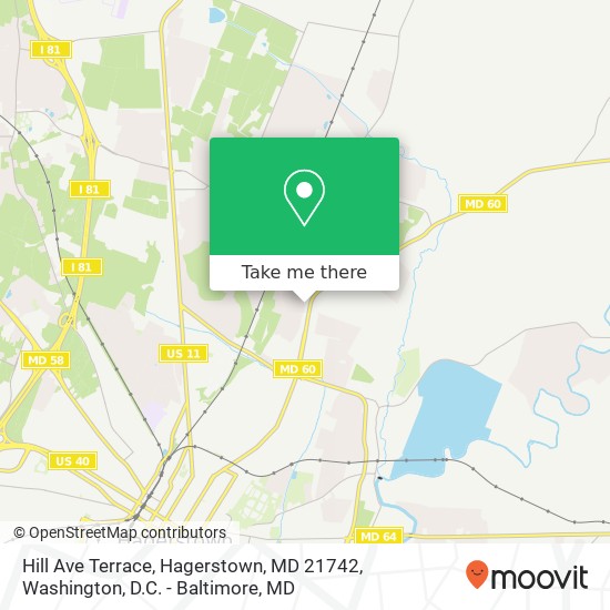 Hill Ave Terrace, Hagerstown, MD 21742 map