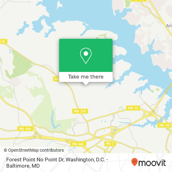 Mapa de Forest Point No Point Dr, Annapolis, MD 21401