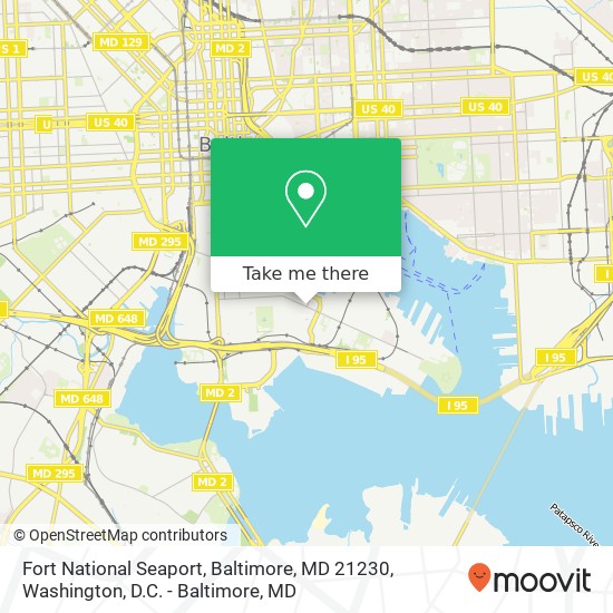 Mapa de Fort National Seaport, Baltimore, MD 21230