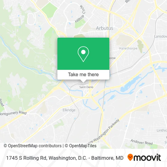 1745 S Rolling Rd map