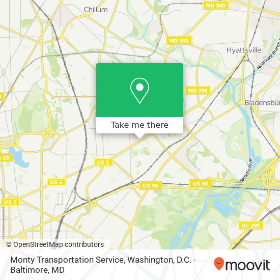 Mapa de Monty Transportation Service