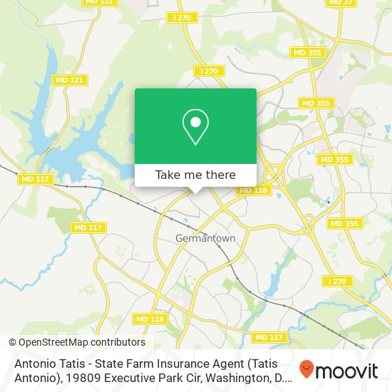 Mapa de Antonio Tatis - State Farm Insurance Agent (Tatis Antonio), 19809 Executive Park Cir