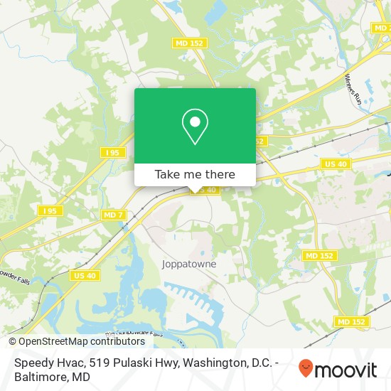 Mapa de Speedy Hvac, 519 Pulaski Hwy