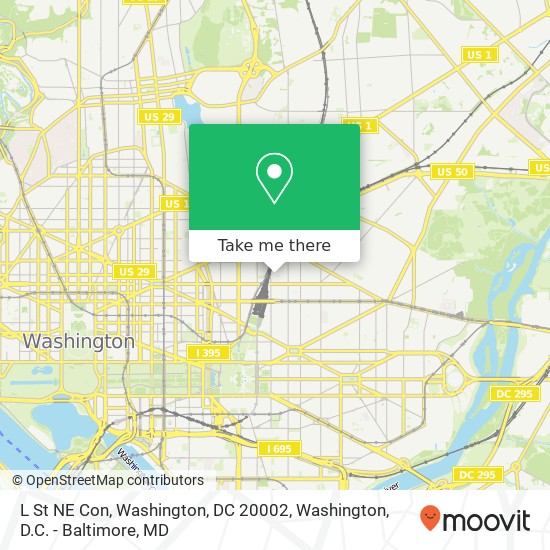 Mapa de L St NE Con, Washington, DC 20002