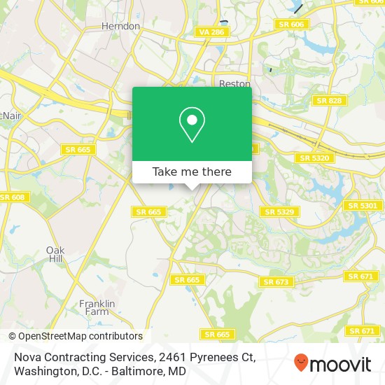 Nova Contracting Services, 2461 Pyrenees Ct map