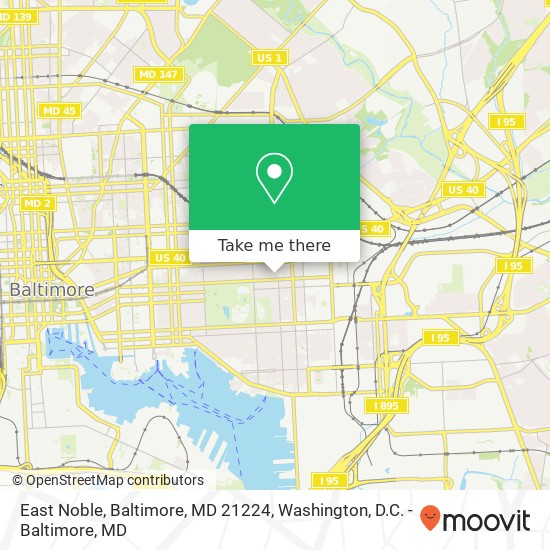 Mapa de East Noble, Baltimore, MD 21224