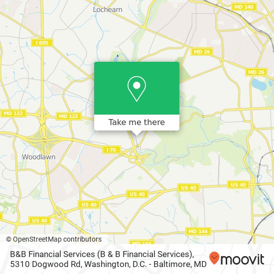 Mapa de B&B Financial Services (B & B Financial Services), 5310 Dogwood Rd