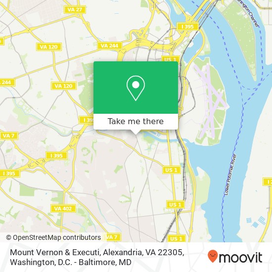 Mount Vernon & Executi, Alexandria, VA 22305 map