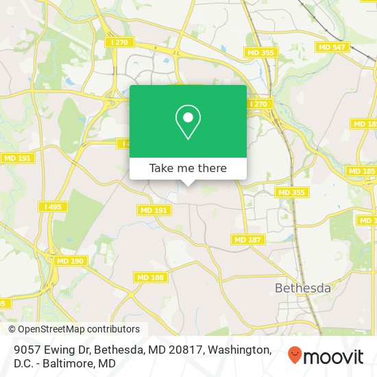 9057 Ewing Dr, Bethesda, MD 20817 map