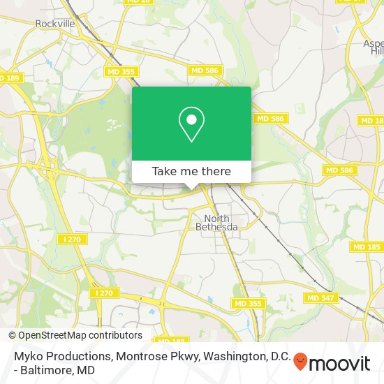 Mapa de Myko Productions, Montrose Pkwy