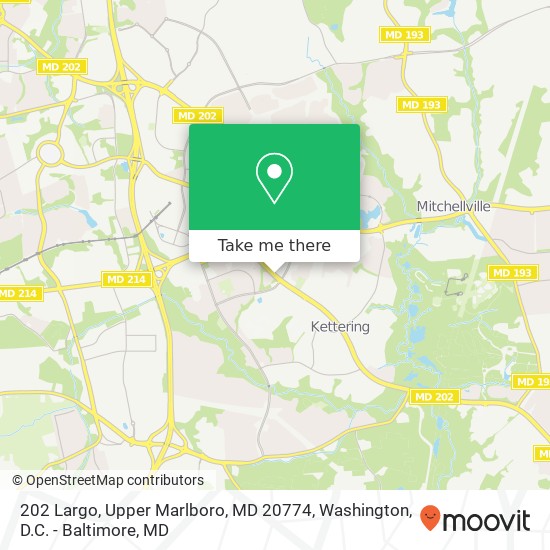 Mapa de 202 Largo, Upper Marlboro, MD 20774