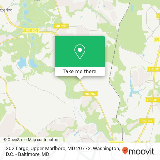 Mapa de 202 Largo, Upper Marlboro, MD 20772