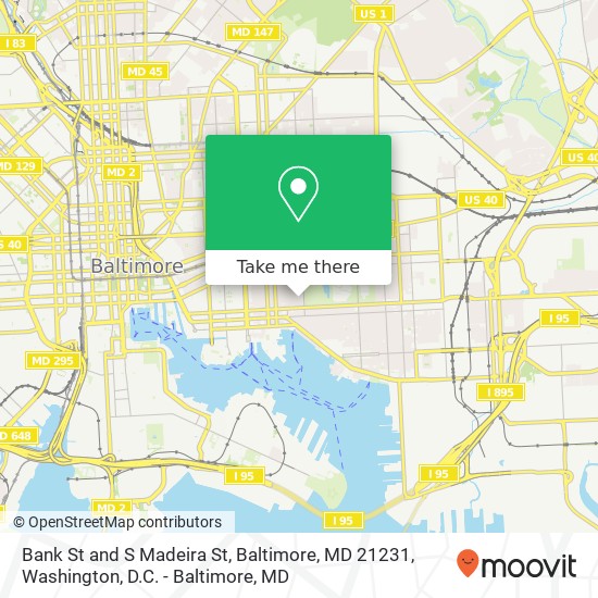 Bank St and S Madeira St, Baltimore, MD 21231 map