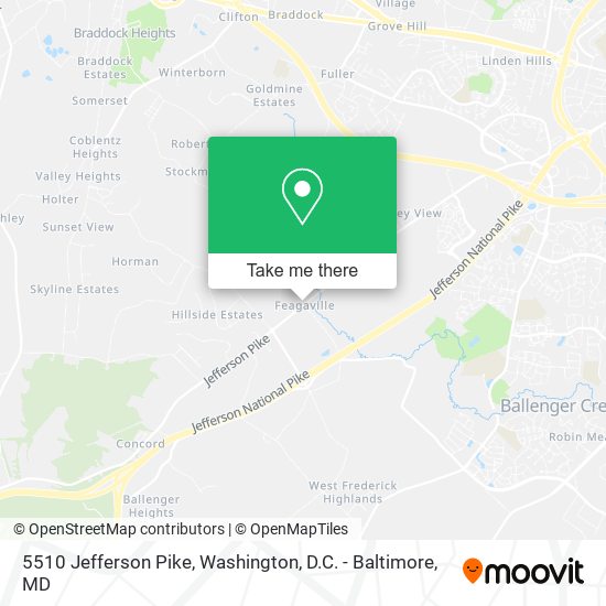 5510 Jefferson Pike, Frederick, MD 21703 map