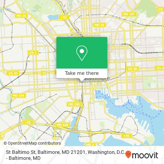 St Baltimo St, Baltimore, MD 21201 map