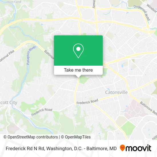 Frederick Rd N Rd map