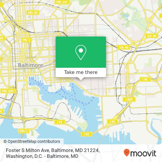 Mapa de Foster S Milton Ave, Baltimore, MD 21224
