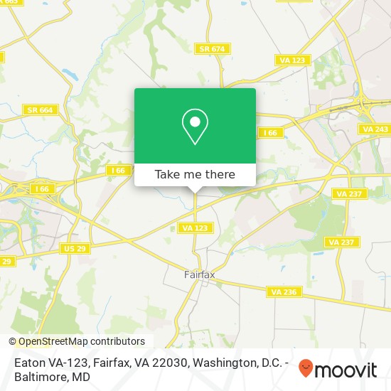 Mapa de Eaton VA-123, Fairfax, VA 22030