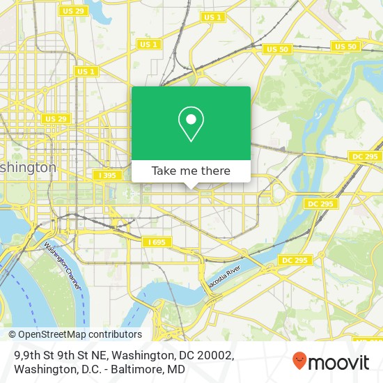 9,9th St 9th St NE, Washington, DC 20002 map