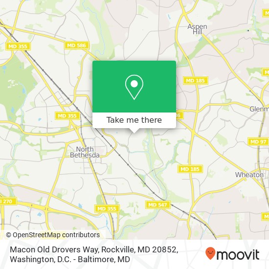 Mapa de Macon Old Drovers Way, Rockville, MD 20852