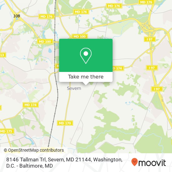 Mapa de 8146 Tallman Trl, Severn, MD 21144