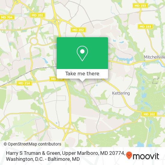 Mapa de Harry S Truman & Green, Upper Marlboro, MD 20774